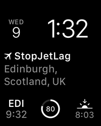 StopJetLag for Apple Watch - Complication