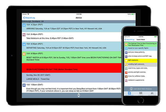 StopJetLag on iPhone and iPad