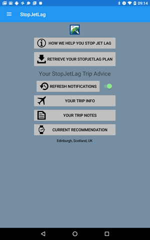 StopJetLag Plan Notifications