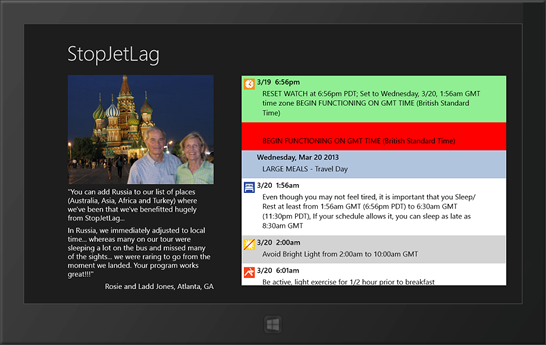 Stop Jet Lag on Windows 8